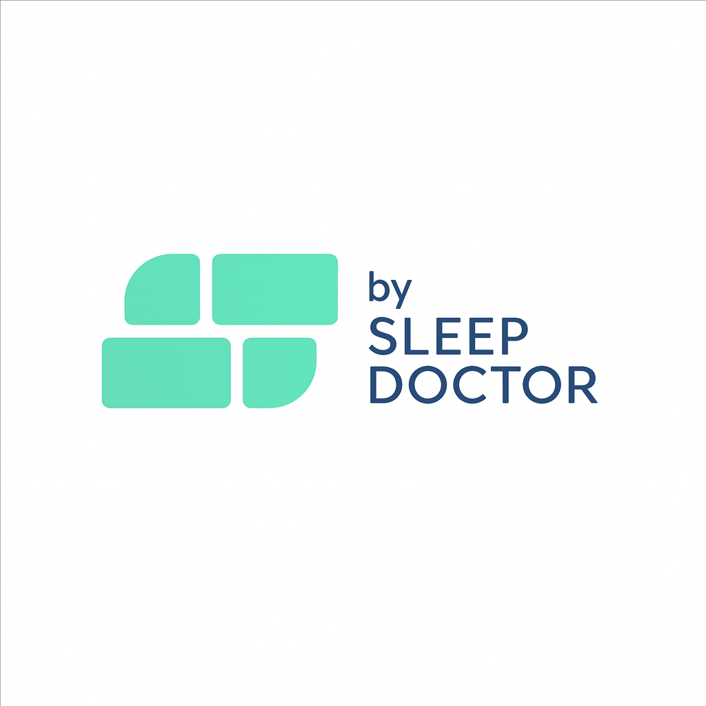 Logo of 'Sleep Doctor' with a green square design on a white background