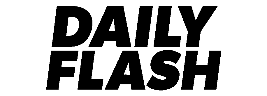 Black 'DAILY FLASH' text on a white background