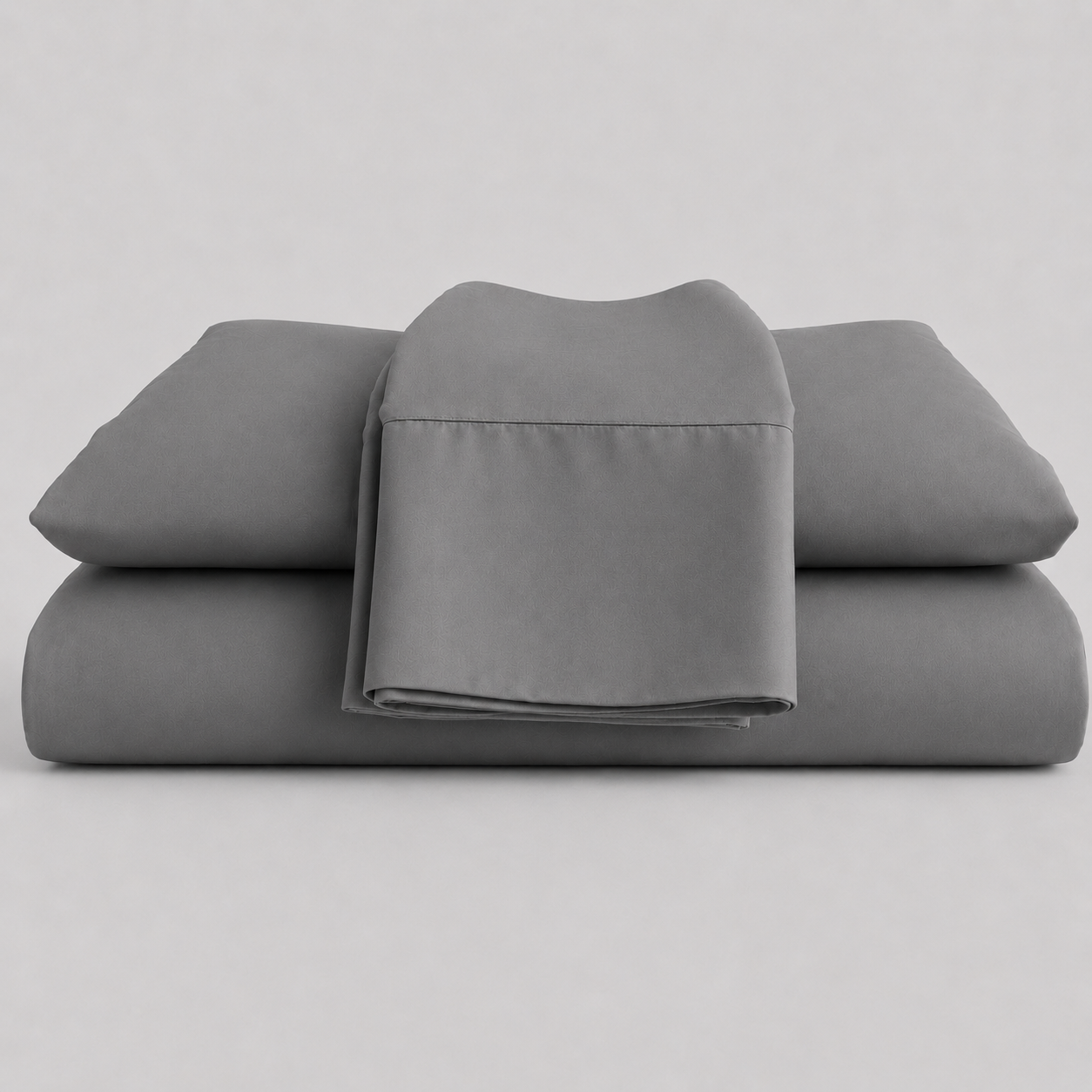 Slate sleeping dove folded sheets