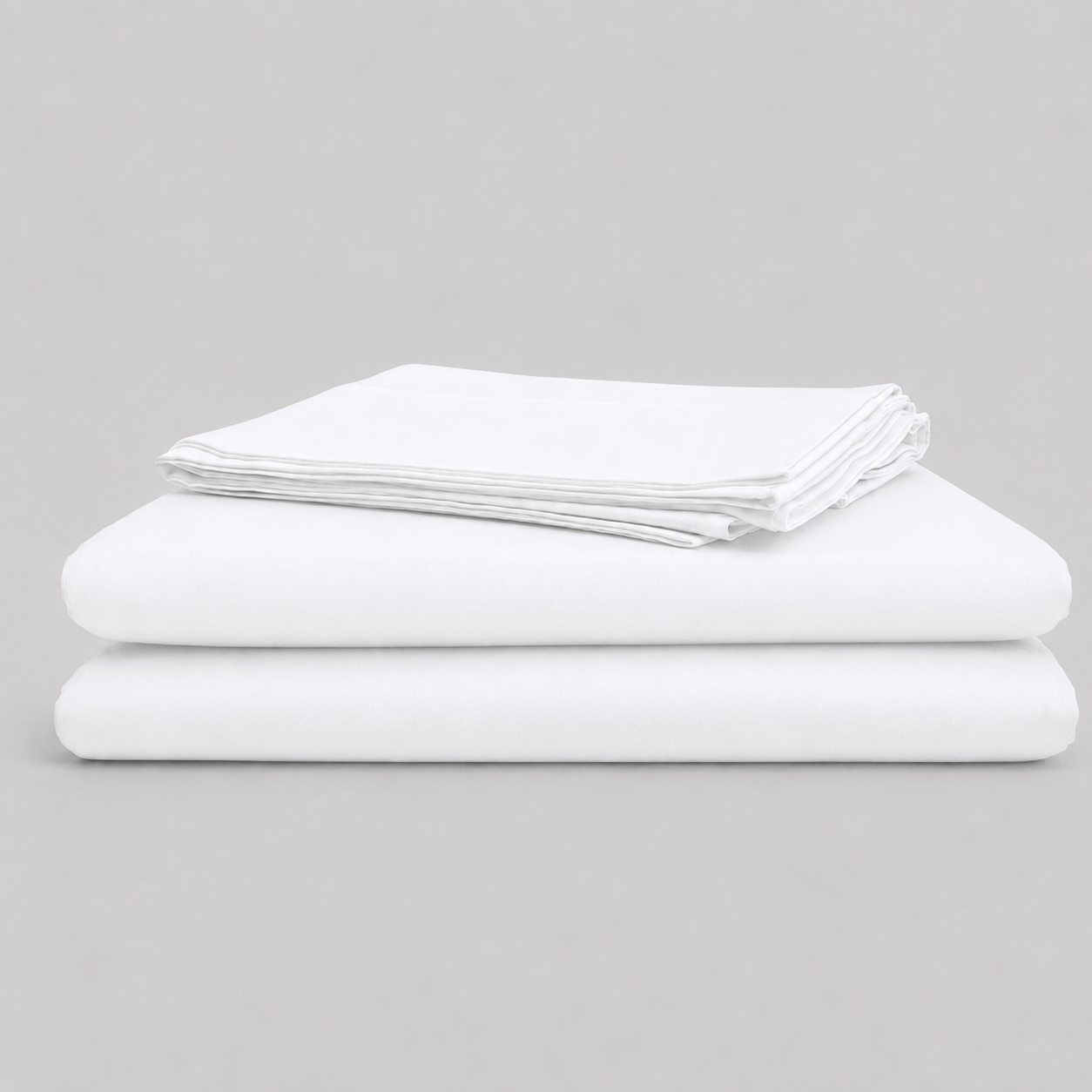 White folded sleeping dove sheets