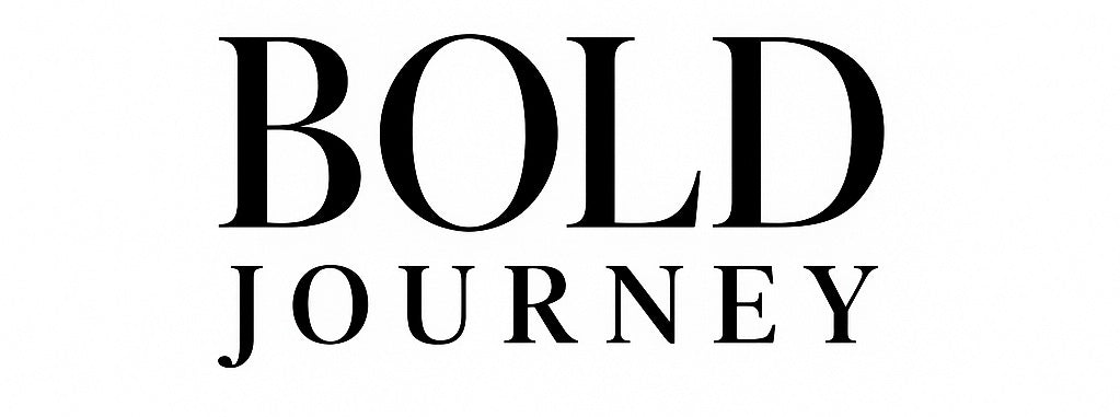 Text 'BOLD JOURNEY' in black on a white background