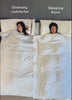 short video showing how the panels of the sleeping dove comforter cool naturally