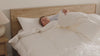 short video showing how the panels of the sleeping dove comforter cool naturally